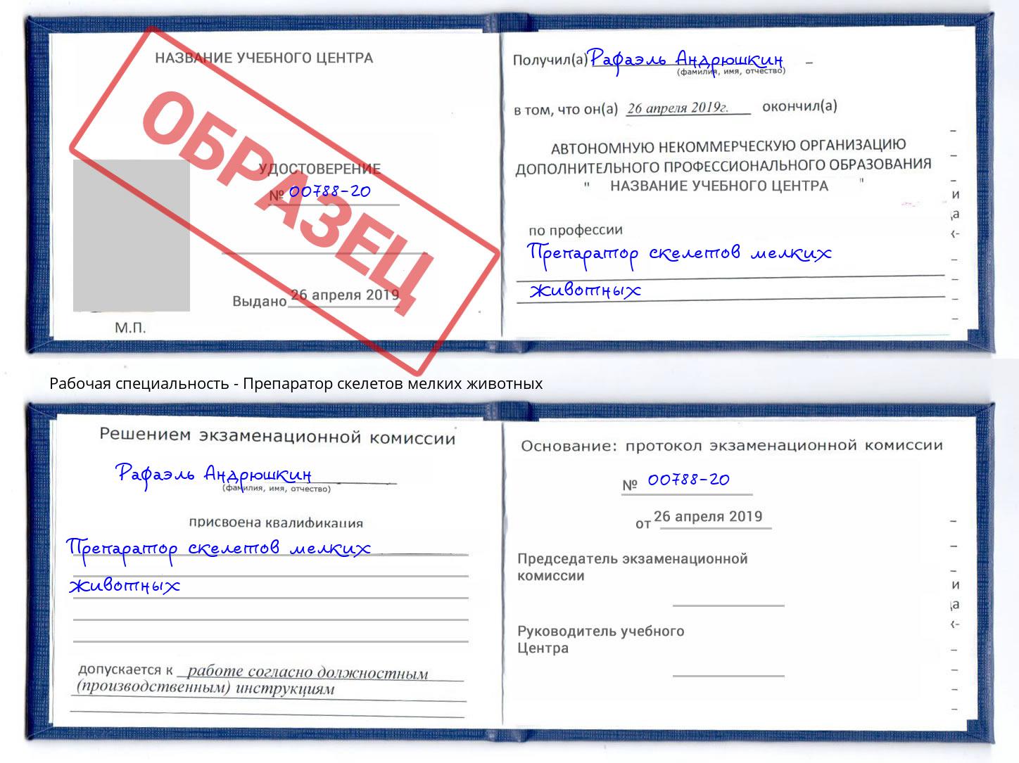 Препаратор скелетов мелких животных Рославль